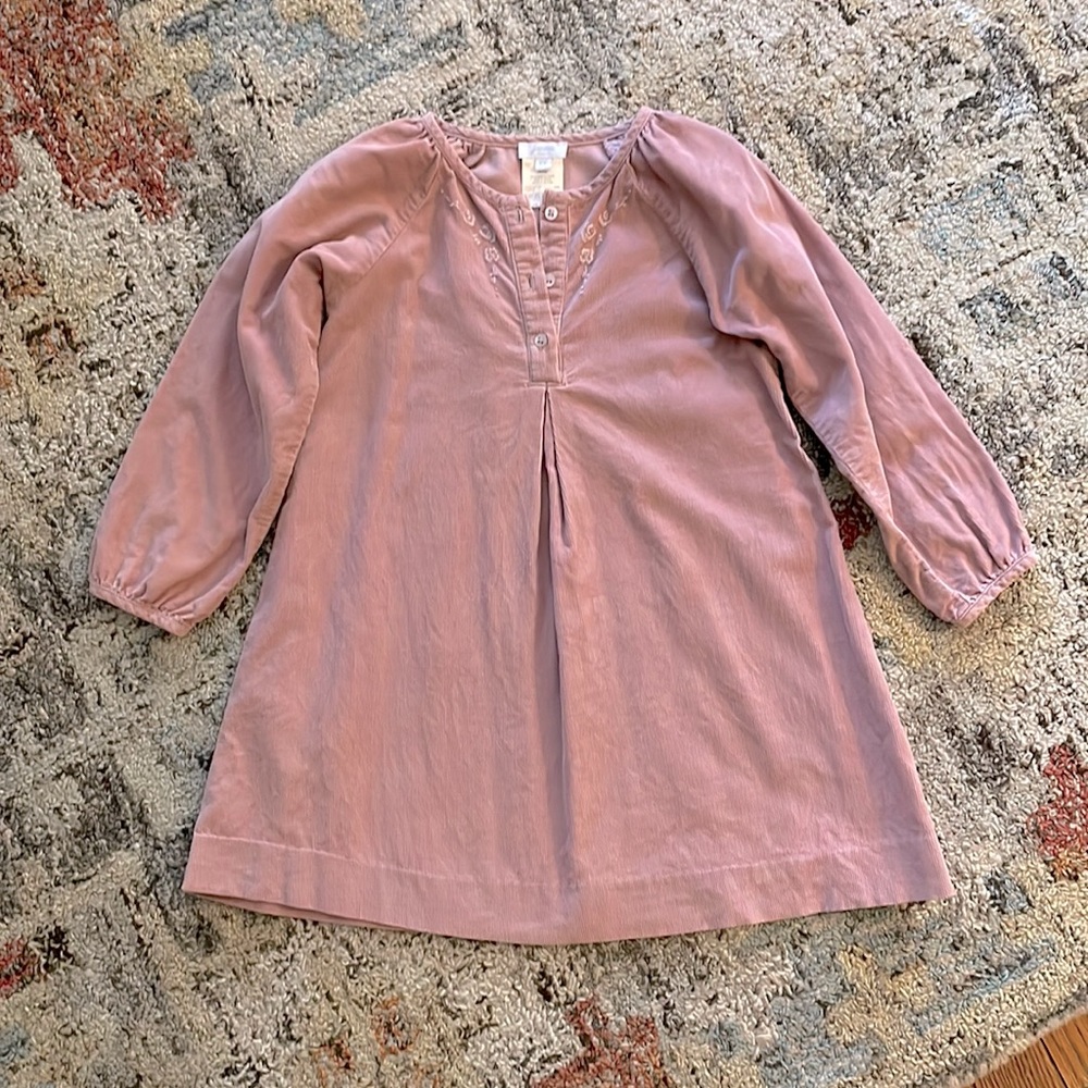 Jacadi pink corduroy dress